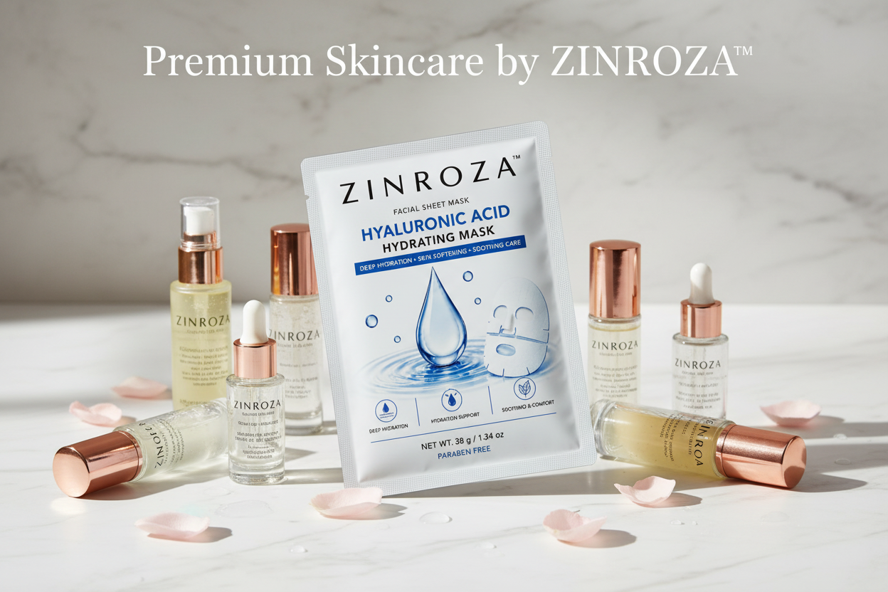 ZINROZA™ Premium Skincare Hero Banner